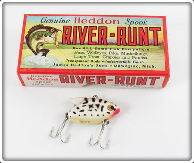 Vintage Heddon Coachdog Sonic In River Runt Research Box Stamped 385-1