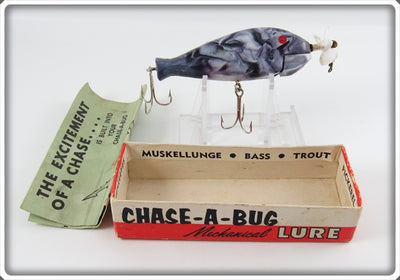Vintage Leon Tackle Co Purple Swirl Chase A Bug Lure In Box 
