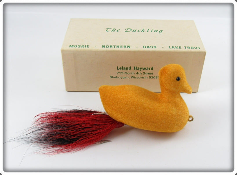Vintage Leland Hayward Yellow The Duckling Lure In Box For Sale