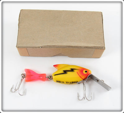 Heddon Yellow Firetail Sonic In Brown Cardboard Research Box 