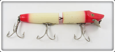 Vintage Heddon Red Head White Early Giant Jointed Vamp 7350 RH