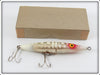 Heddon White & Red Dying Quiver In Brown Cardboard Research Box