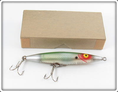 Vintage Heddon Green Shad Dying Quiver In Brown Cardboard Research Box