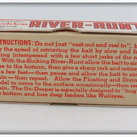 Heddon Shad Sonic In River Runt Research Box Stamped 385-1