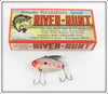 Vintage Heddon Shad Sonic In River Runt Research Box Stamped 385-1