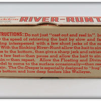 Heddon Yellow Sonic In River Runt Research Box Stamped 385-1