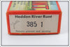 Heddon Yellow Sonic In River Runt Research Box Stamped 385-1