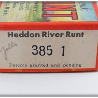 Heddon Yellow Sonic In River Runt Research Box Stamped 385-1