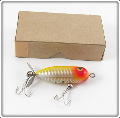 Heddon Yellow Shore Tiny Torpedo In Brown Cardboard Research Box