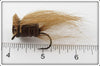 Hub Bait Co Brown Fly Rod Bass Bug