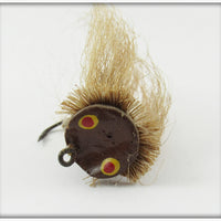 Hub Bait Co Brown Fly Rod Bass Bug