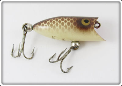 Vintage Heddon Brown Scale Tiny Lucky 13 Lure 370 BR 