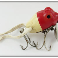 Vintage Jenson Red & White Froglegs Wiggler Lure
