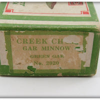 Creek Chub Green Gar Minnow Empty Box