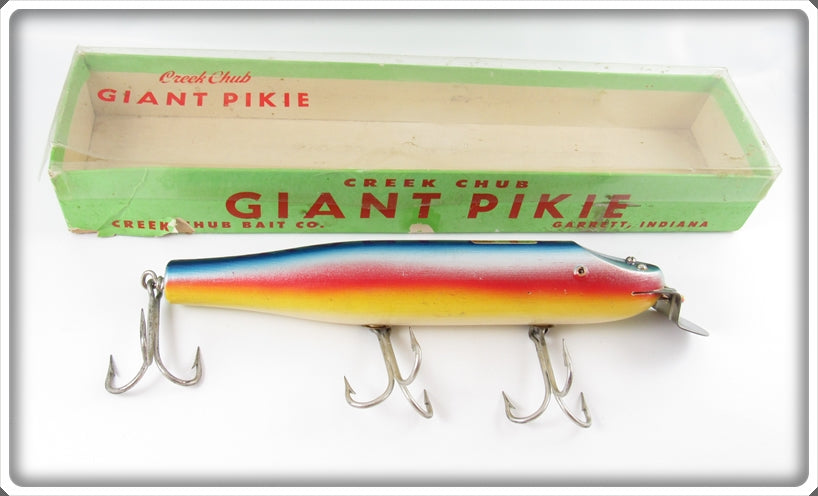 Creek Chub Rainbow Giant Straight Pikie Lure In Box 6008