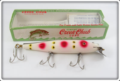 Vintage Creek Chub Strawberry Husky Pikie Lure In Box 2343 W