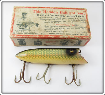 Vintage Heddon Shiner Scale Saltwater Basser In Box S 8509 P