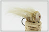 Vintage Hub Bait Co White Fly Rod Bass Bug Lure