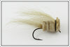 Hub Bait Co White Fly Rod Bass Bug