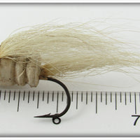 Hub Bait Co White Fly Rod Bass Bug