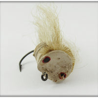 Hub Bait Co White Fly Rod Bass Bug