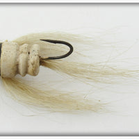 Hub Bait Co White Fly Rod Bass Bug