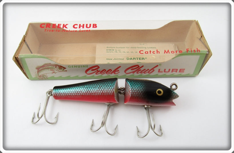 Vintage CREEK CHUB Bait Co FISHING LURE BOX #4902 ~ For Red/White Jointed  Darter