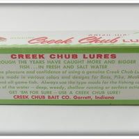 Creek Chub Golden Shiner Wigglefish In Box 2404 W