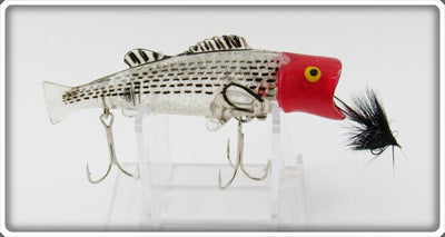 Vintage Buckeye Bait Co Red Head Clear Body Sand Bass Bug N Bass Lure