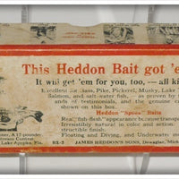 Vintage Heddon Empty Box For Basser Spook Junior Lure 9842