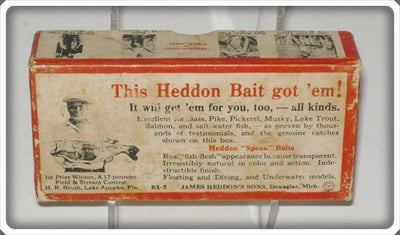 Vintage Heddon Empty Box For Basser Spook Junior Lure 9842