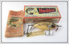 Vintage Heddon Silver Flitter SOS Minnow Lure In Box 140 SS
