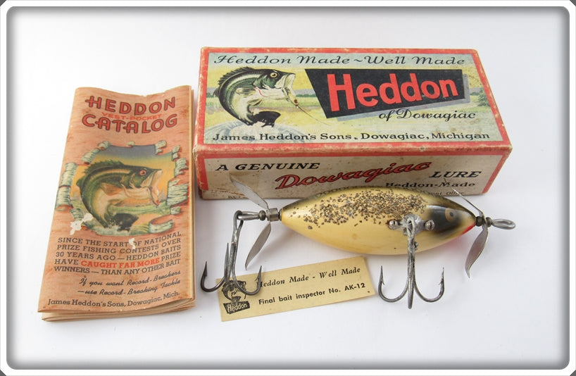 Vintage Heddon Silver Flitter SOS Minnow Lure In Box 140 SS