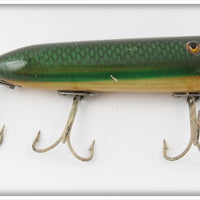 Vintage Heddon Green Scale Lucky 13 Lure 2509D 