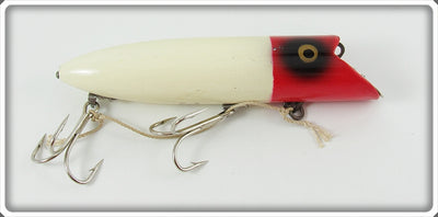 Vintage Heddon Red Head White King Basser Lure 8550RH
