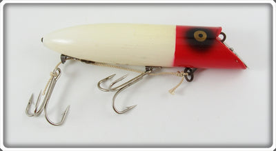 Vintage Heddon Red Head White King Basser Lure 8550RH