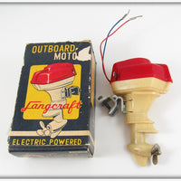 Vintage Langcraft Electric Powered Toy Outboard Motor In Box 