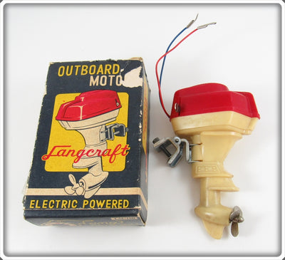 Vintage Langcraft Electric Powered Toy Outboard Motor In Box 