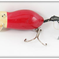 Vintage Paw Paw Red Body White Head Mouse Lure 44