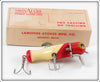 Vintage Lamothe-Stokes Mfg Co White & Red Swiv-A-Lure In Box 