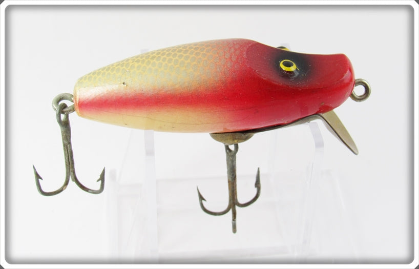 Vintage Paw Paw Silver Scale Red Stripes River Runt Type Lure 9100 L