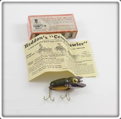 Heddon Bullfrog 2100 BF Crazy Crawler In Correct Box With Early Paper