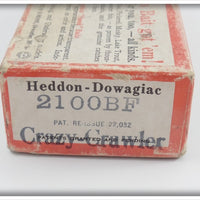 Heddon Bullfrog 2100 BF Crazy Crawler In Correct Box With Early Paper