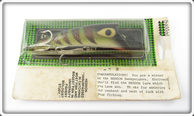 Heddon Sweepstakes Prize MG Golden Black Muskie Magnum Hedd Plug In Package