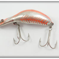 Heddon Chrome/Red Fluorescent Rib NFL Magnum Tadpolly In Correct Box