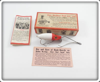 Heddon Red & White No Snag River Runt In Correct Box