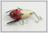 Heddon Red & White Shore 2102XS Crazy Crawler In Correct Box With Green Paper