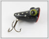 Vintage Brook's Black Silver Spotted Frog Popper Lure