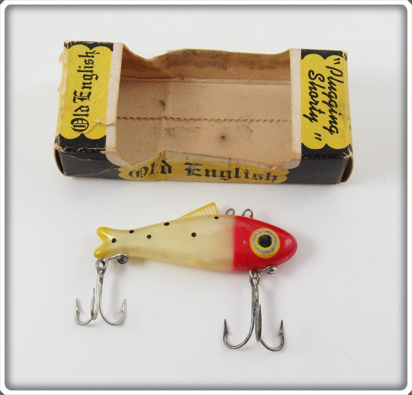 Doug English Lure Co White Black Spots Plugging Shorty In Box 607 AX