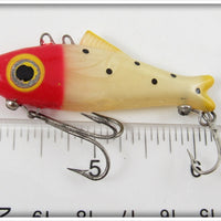 Doug English Lure Co White Black Spots Plugging Shorty In Box 607AX